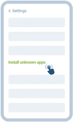 2. Open the Install unknown apps section in Settings