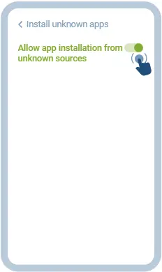 3. Allow app installation from unknown sources.